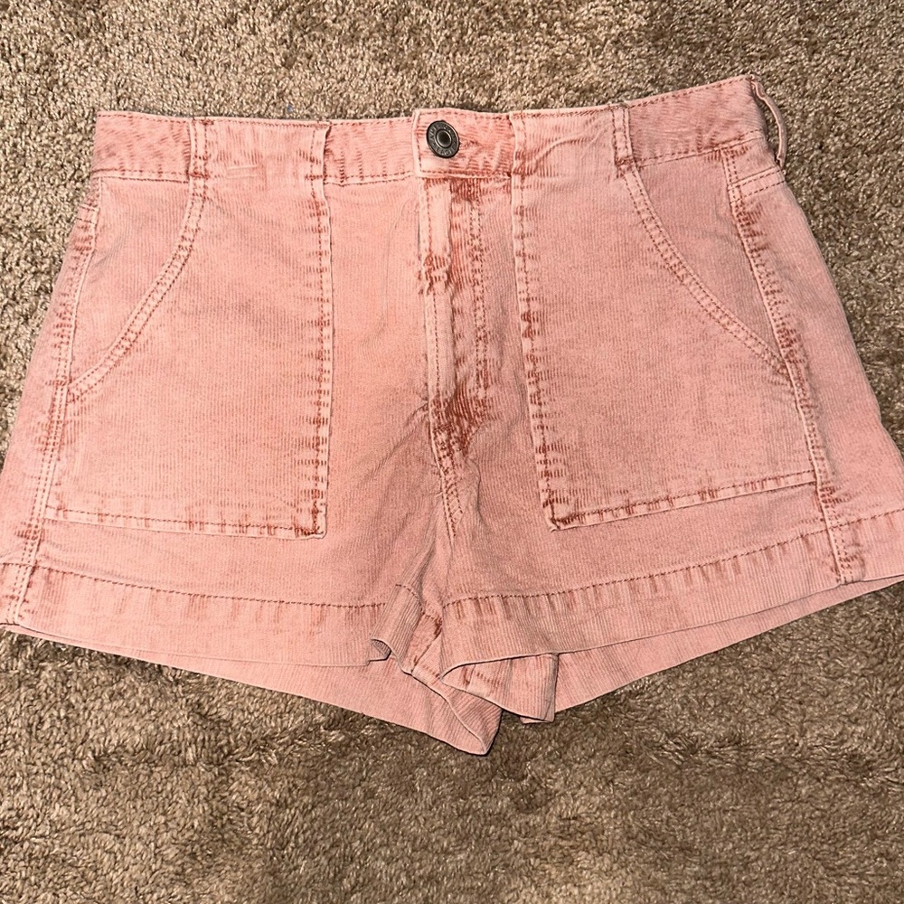American Eagle Outfitters Pink Corduroy Jean Shorts